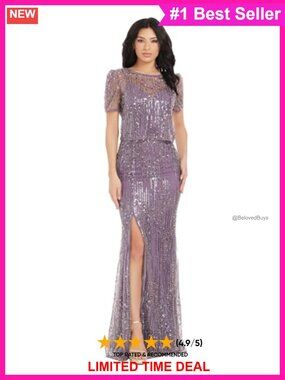 Mermaid Maxi Dress Formal Gown Sequin Evening Party Dress